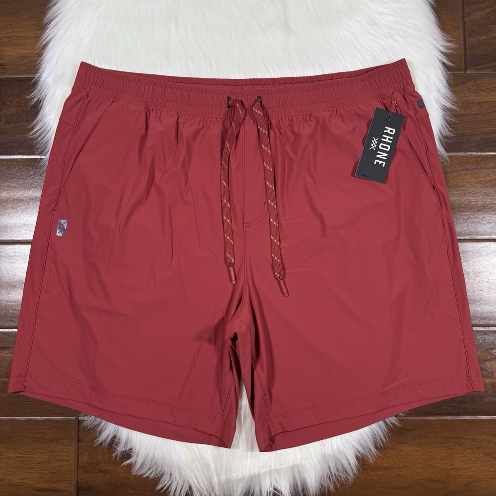 Rhone Men's Size XXL Red Brick 7" Pursuit Shorts‎ Unlined 101722